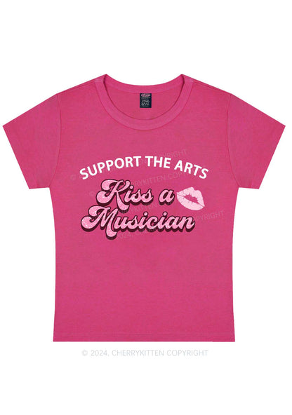 Kiss A Musician Y2K Baby Tee Cherrykitten