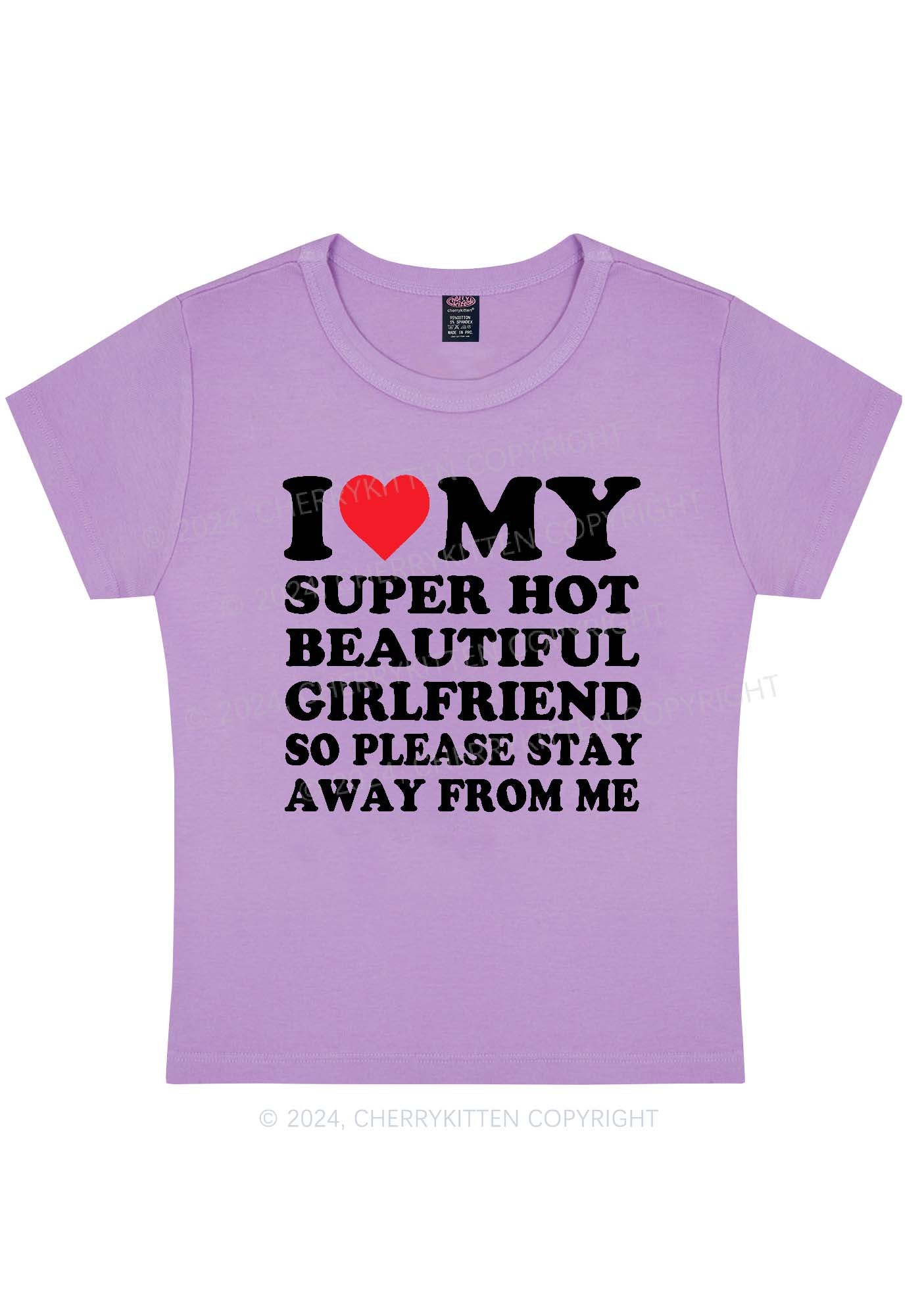 Love My Hot Girlfriend Y2K Valentine's Day Baby Tee Cherrykitten