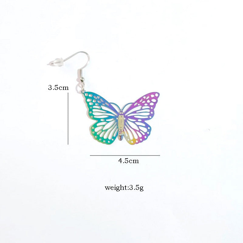 Y2K Metal Symphony Butterfly Earrings Cherrykitten