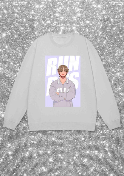 Run Bangtan Kpop Y2K Sweatshirt Cherrykitten