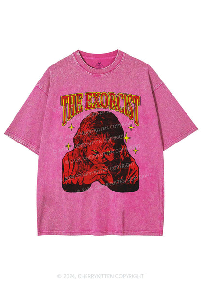 Halloween The Exorcist Y2K Washed Tee Cherrykitten