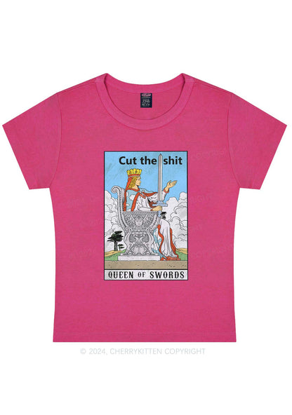 Cut The Shxt Y2K Baby Tee Cherrykitten