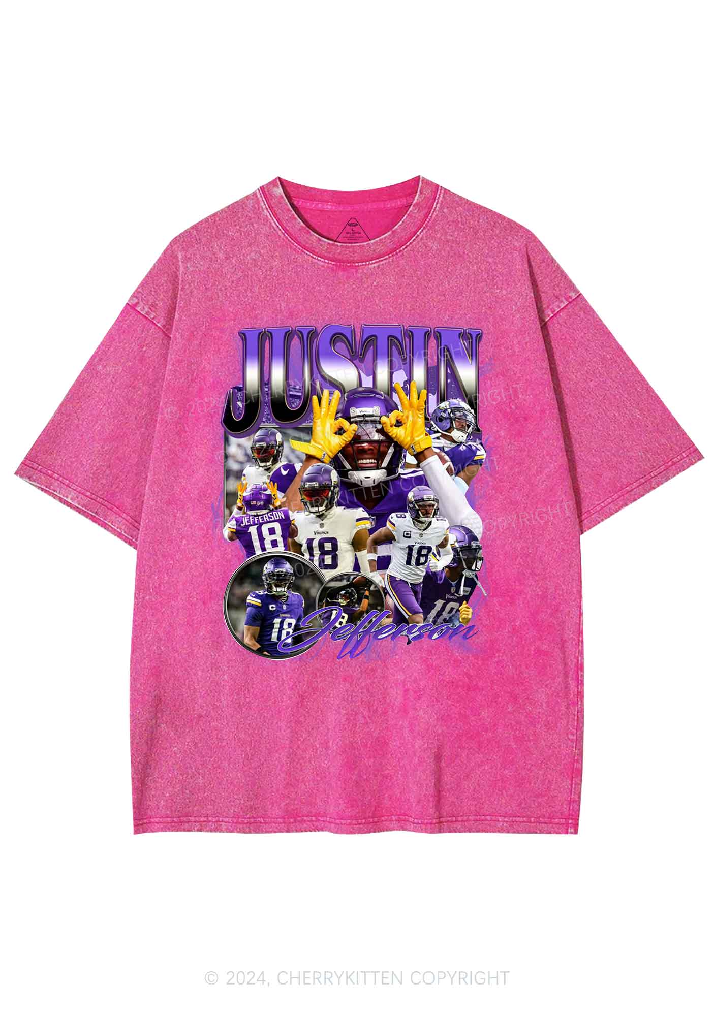 Purple Justin Y2K Super Bowl Washed Tee Cherrykitten