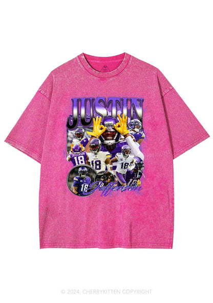 Purple Justin Y2K Super Bowl Washed Tee Cherrykitten