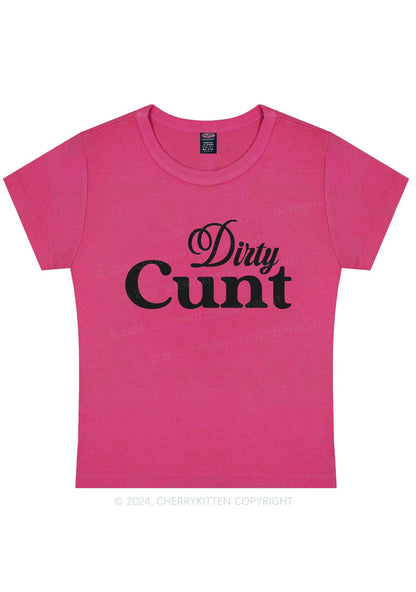 Dirty Cxxt Y2K Baby Tee Cherrykitten