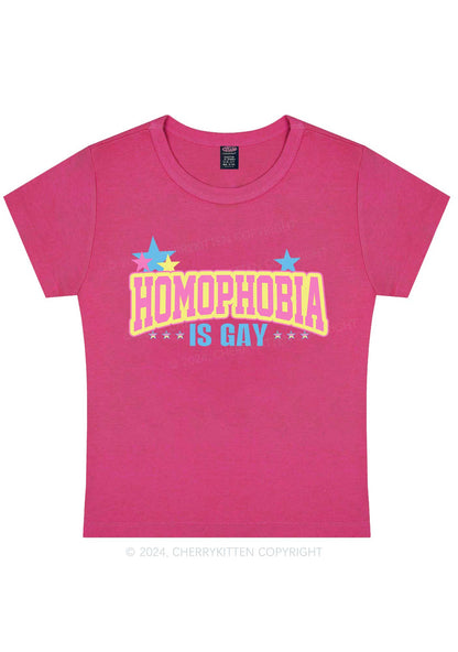 Homophobia Is Gay Y2K Baby Tee Cherrykitten