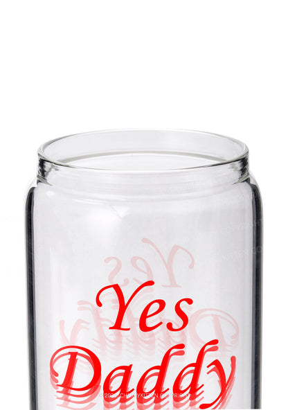 Yes Daddy Y2K Printed Glass Cup Cherrykitten