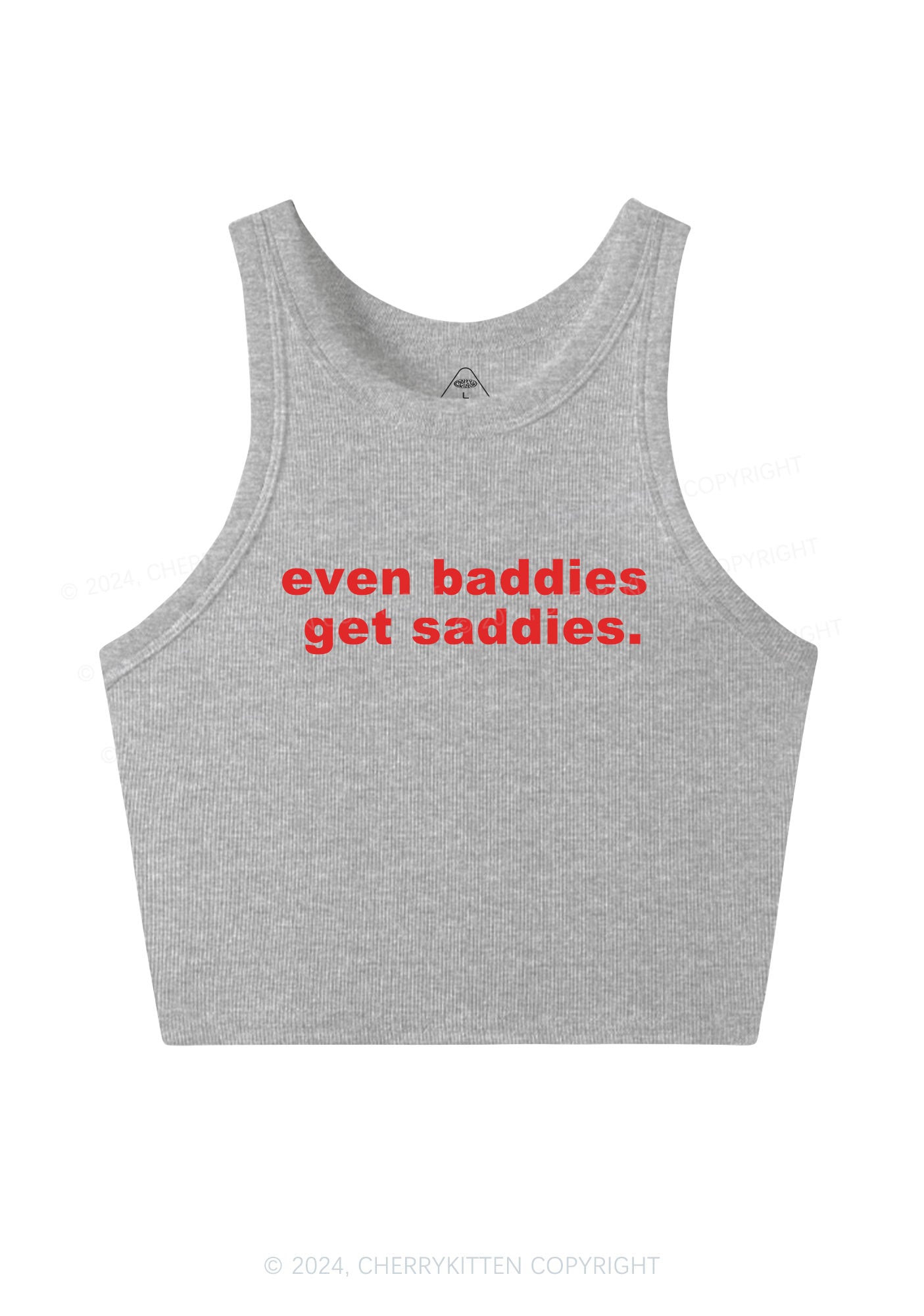 Baddies Saddies Y2K Crop Tank Top Cherrykitten