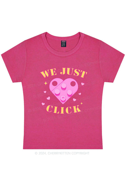 We Just Click Y2K Valentine's Day Baby Tee Cherrykitten