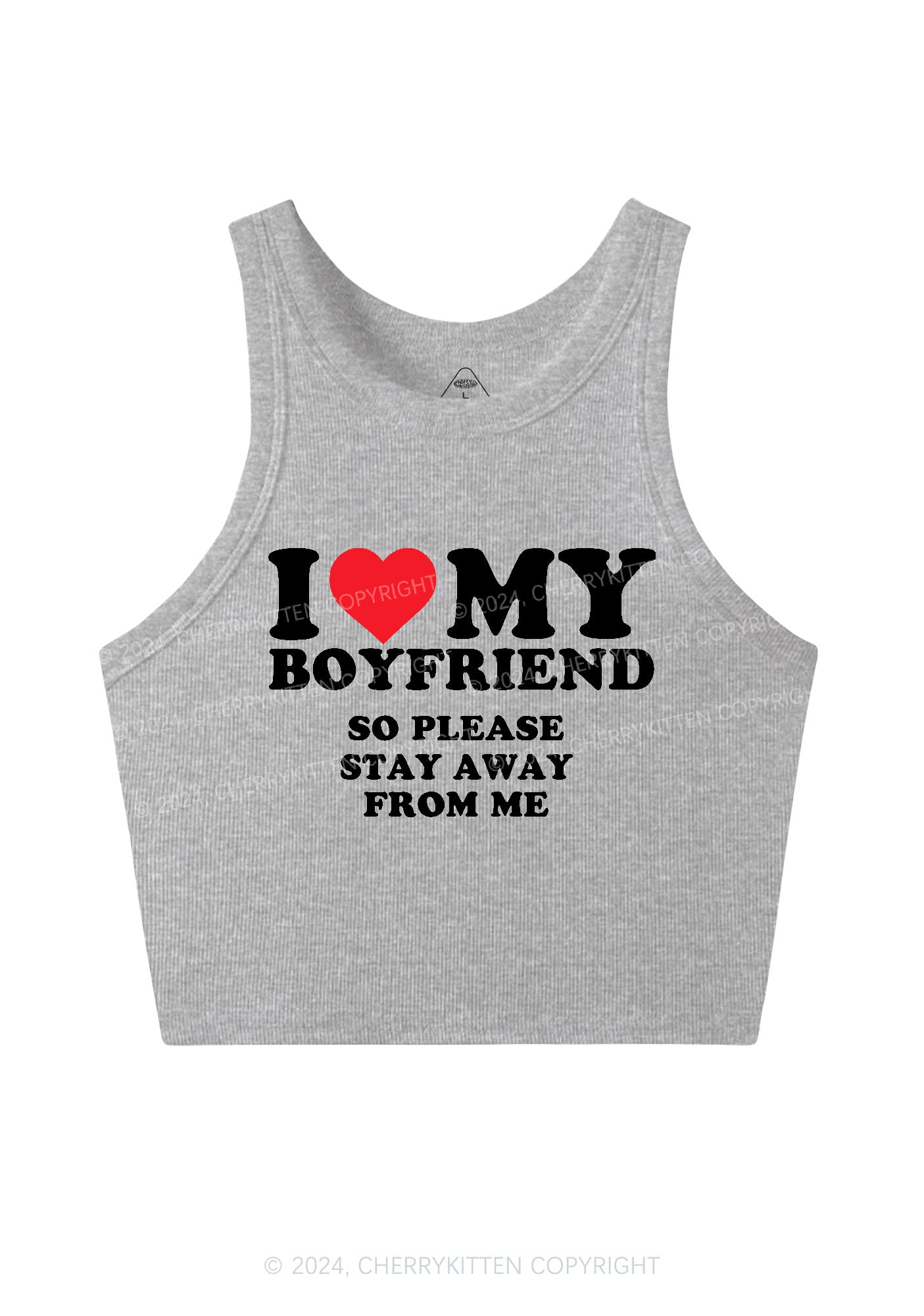 Stay Away From Me Y2K Valentine's Day Crop Tank Top Cherrykitten