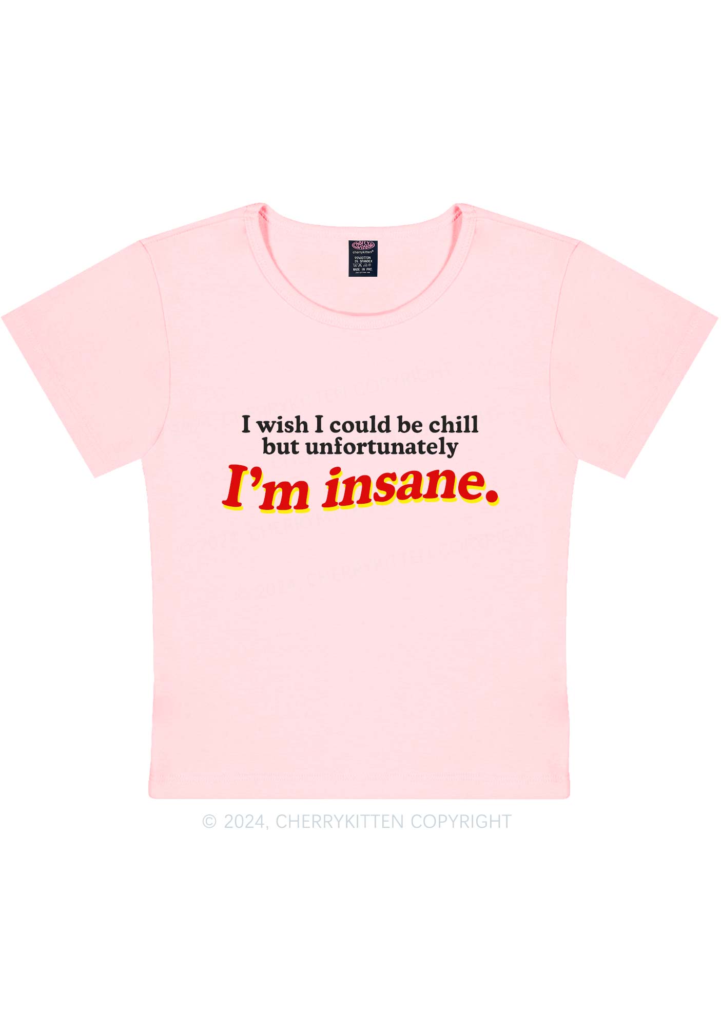 I'm Insane Y2K Baby Tee Cherrykitten