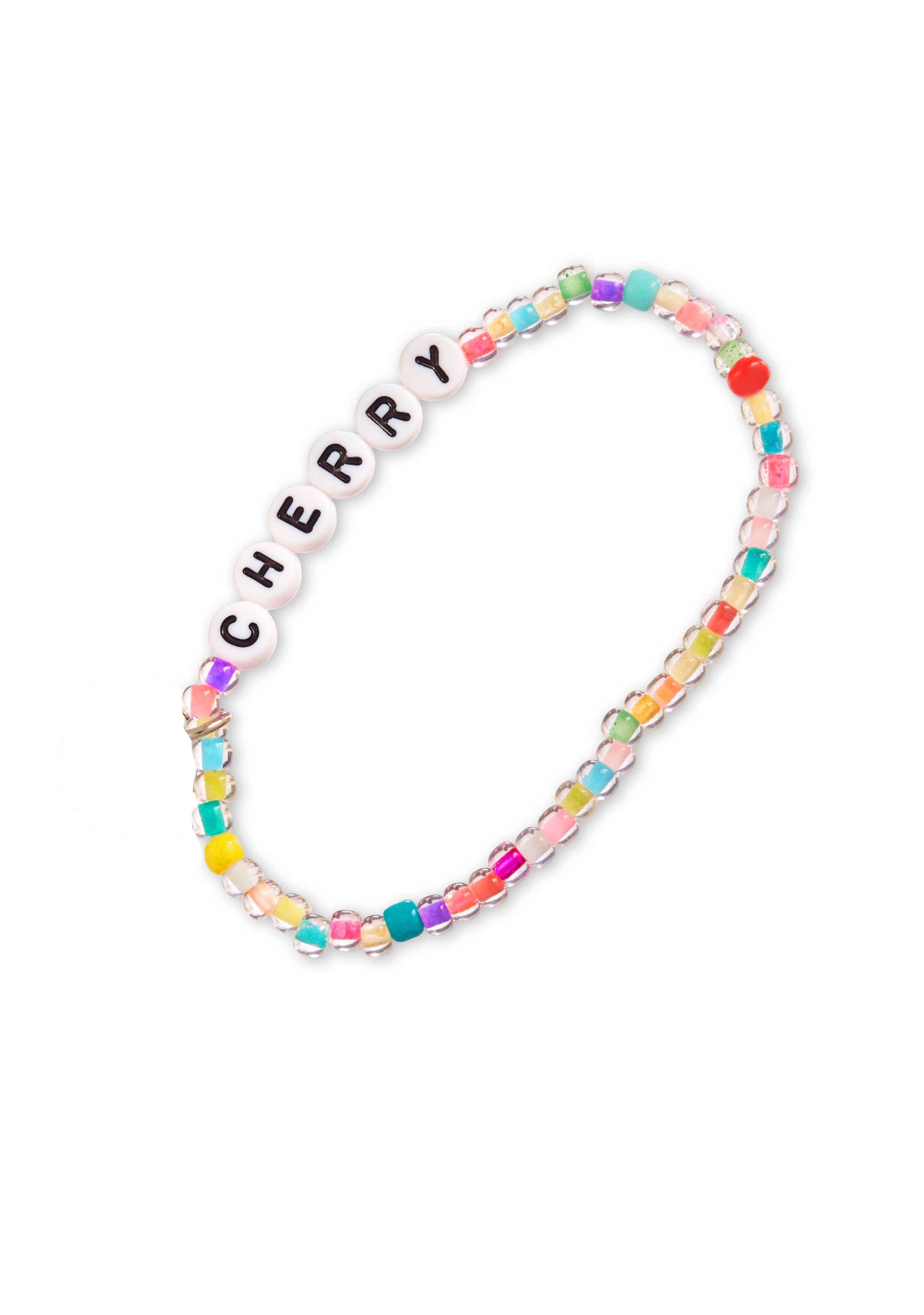 Custom Name Colored Beads Y2K Bracelet Cherrykitten