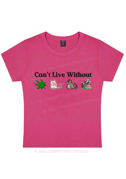 Can't Live Without Y2K Baby Tee Cherrykitten