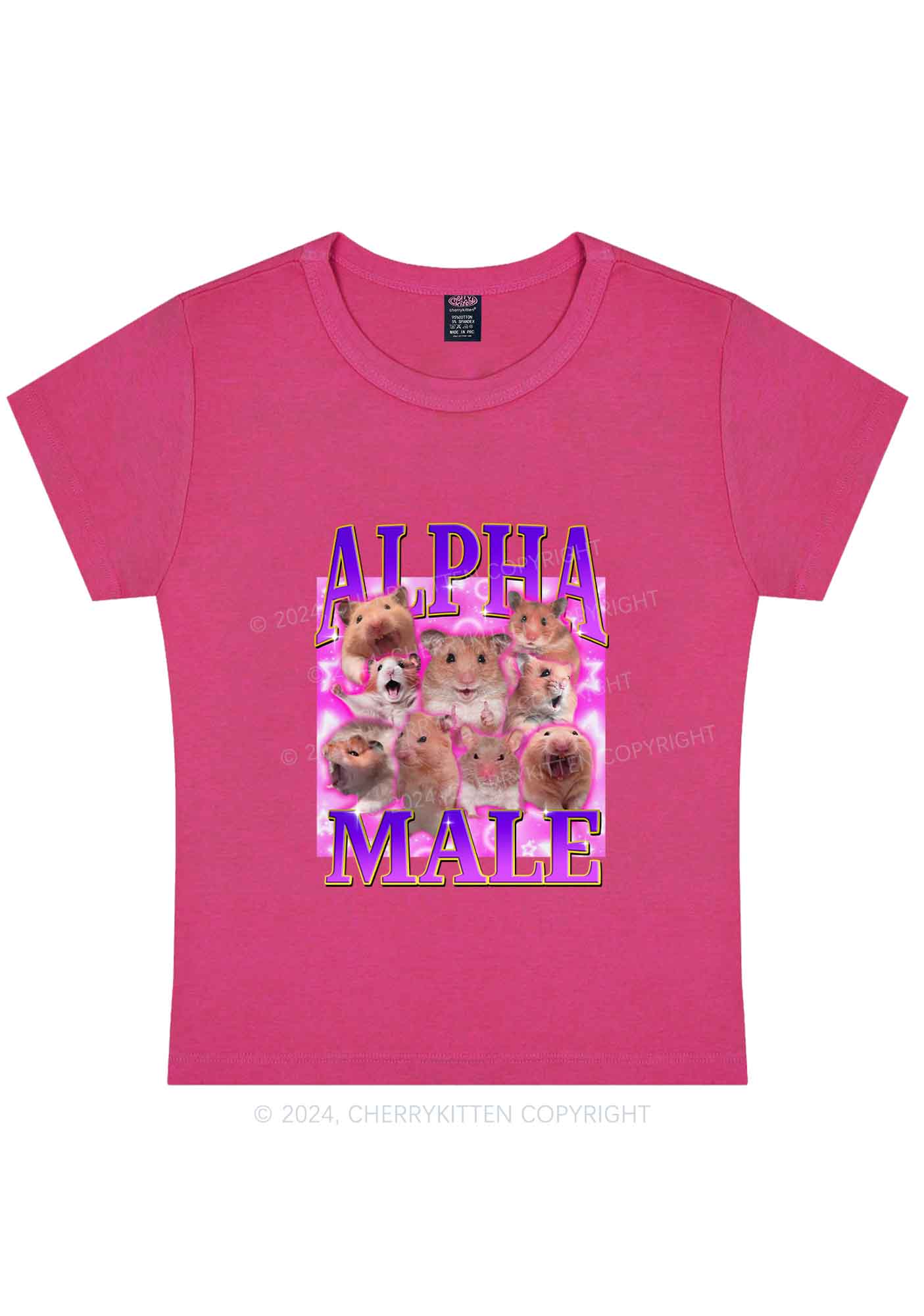 Alpha Male Hamster Y2K Baby Tee Cherrykitten