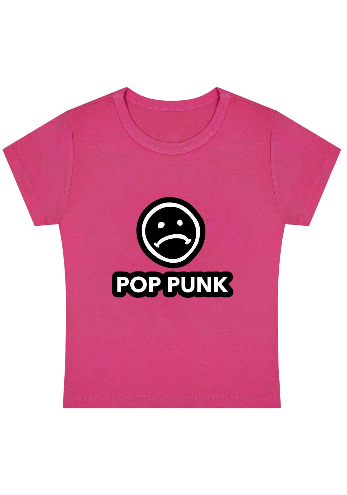 Curvy Unhappy Pop Punk Baby Tee