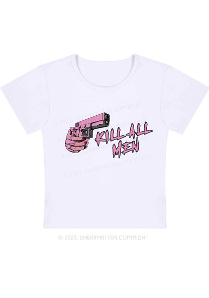 Curvy Kill All Men Y2K Baby Tee Cherrykitten