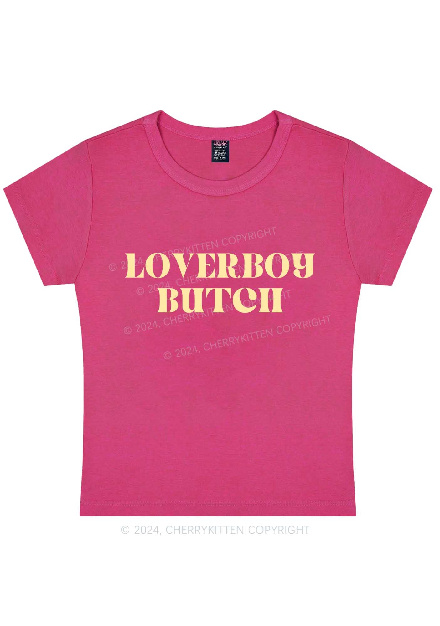 Curvy Loverboy Butch Y2K Baby Tee Cherrykitten