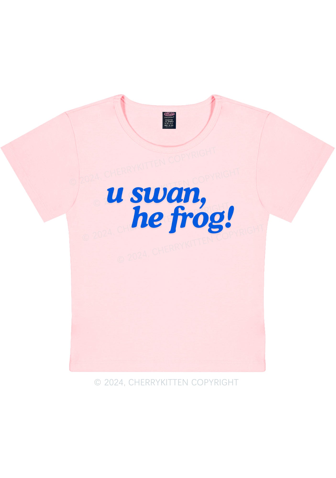 U Swan He Frog Y2K Baby Tee Cherrykitten