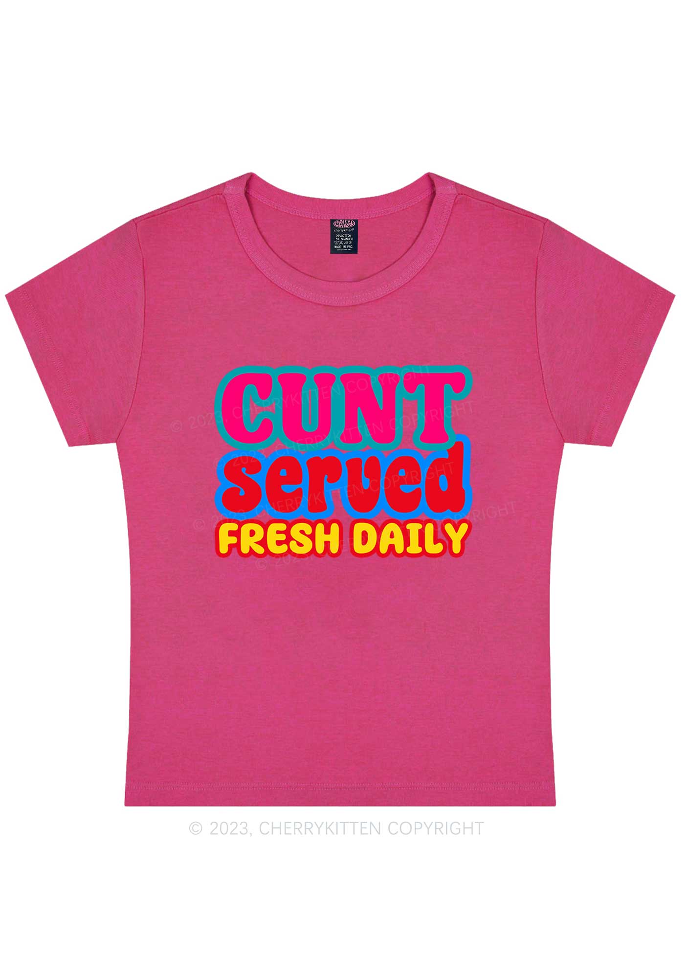 Curvy Cxnt Served Y2K Baby Tee Cherrykitten