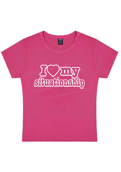 Curvy I Love My Situationship Y2K Baby Tee Cherrykitten