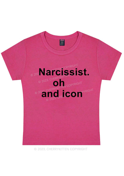 Curvy Narcissist Icon Y2K Baby Tee Cherrykitten