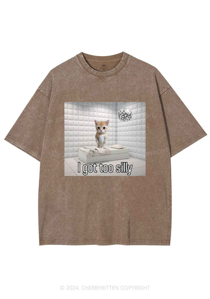 Silly Cat Y2K Washed Tee Cherrykitten