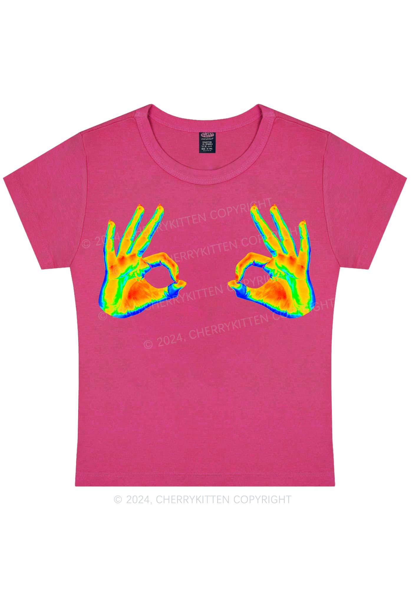 Thermal Ok Y2K Baby Tee Cherrykitten