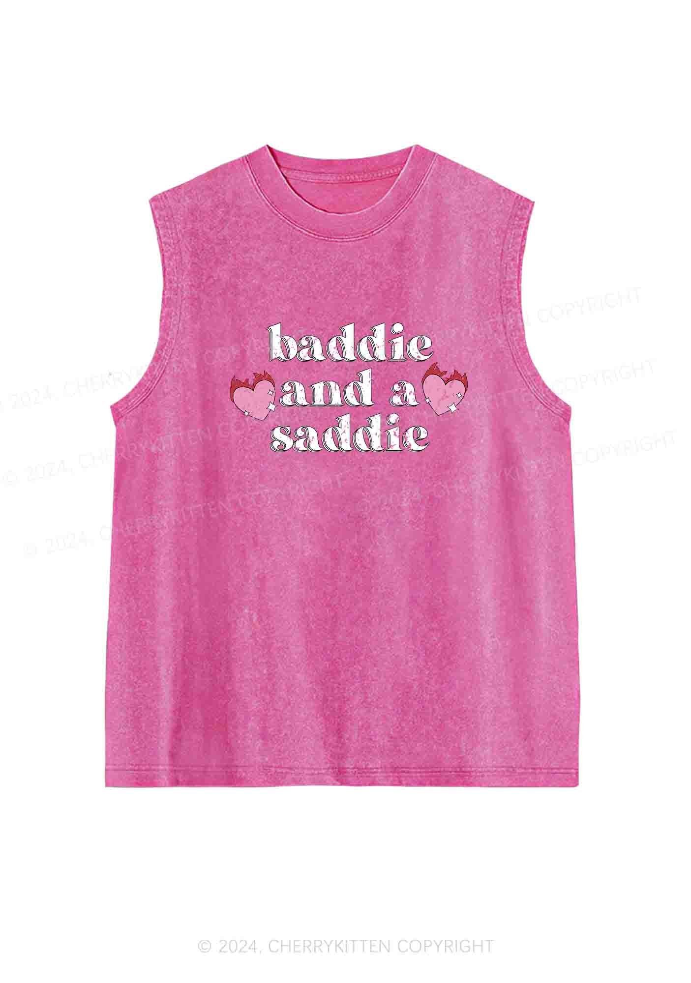 Baddie And A Saddie Y2K Washed Tank Cherrykitten