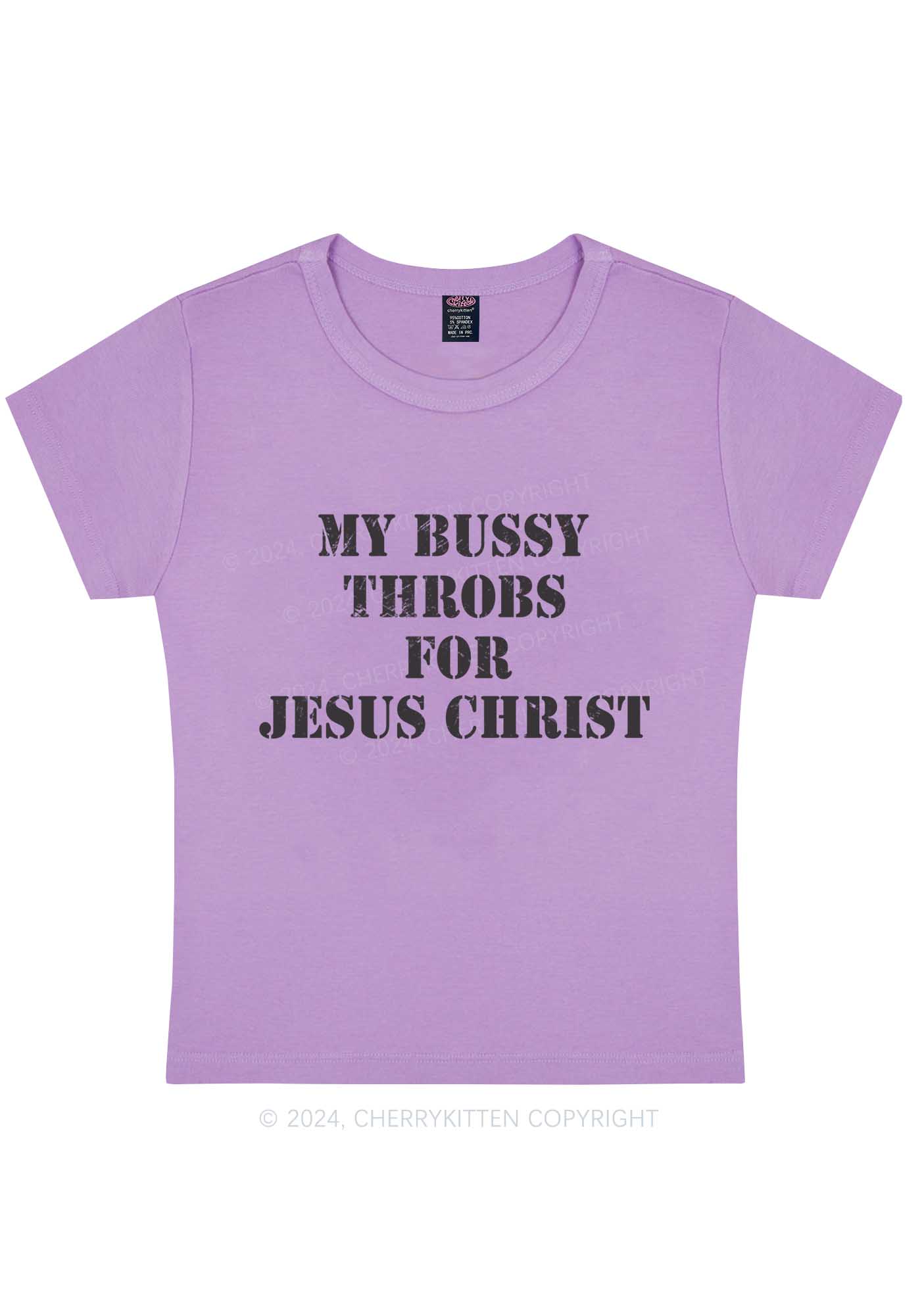 Throb For Jesus Y2K Baby Tee Cherrykitten