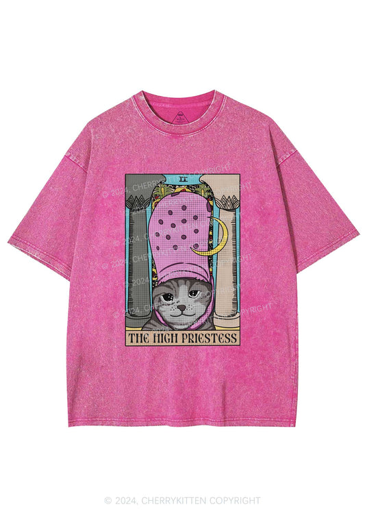 The High Priestess Y2K Washed Tee Cherrykitten