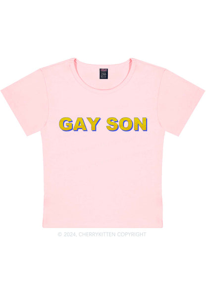 Gay Son Y2K Baby Tee Cherrykitten