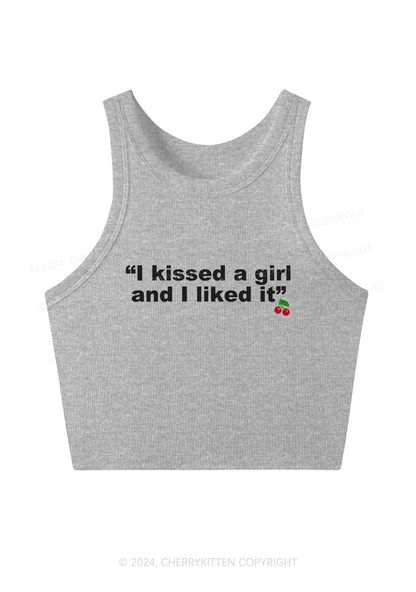 I Kissed A Girl Y2K Crop Tank Top Cherrykitten