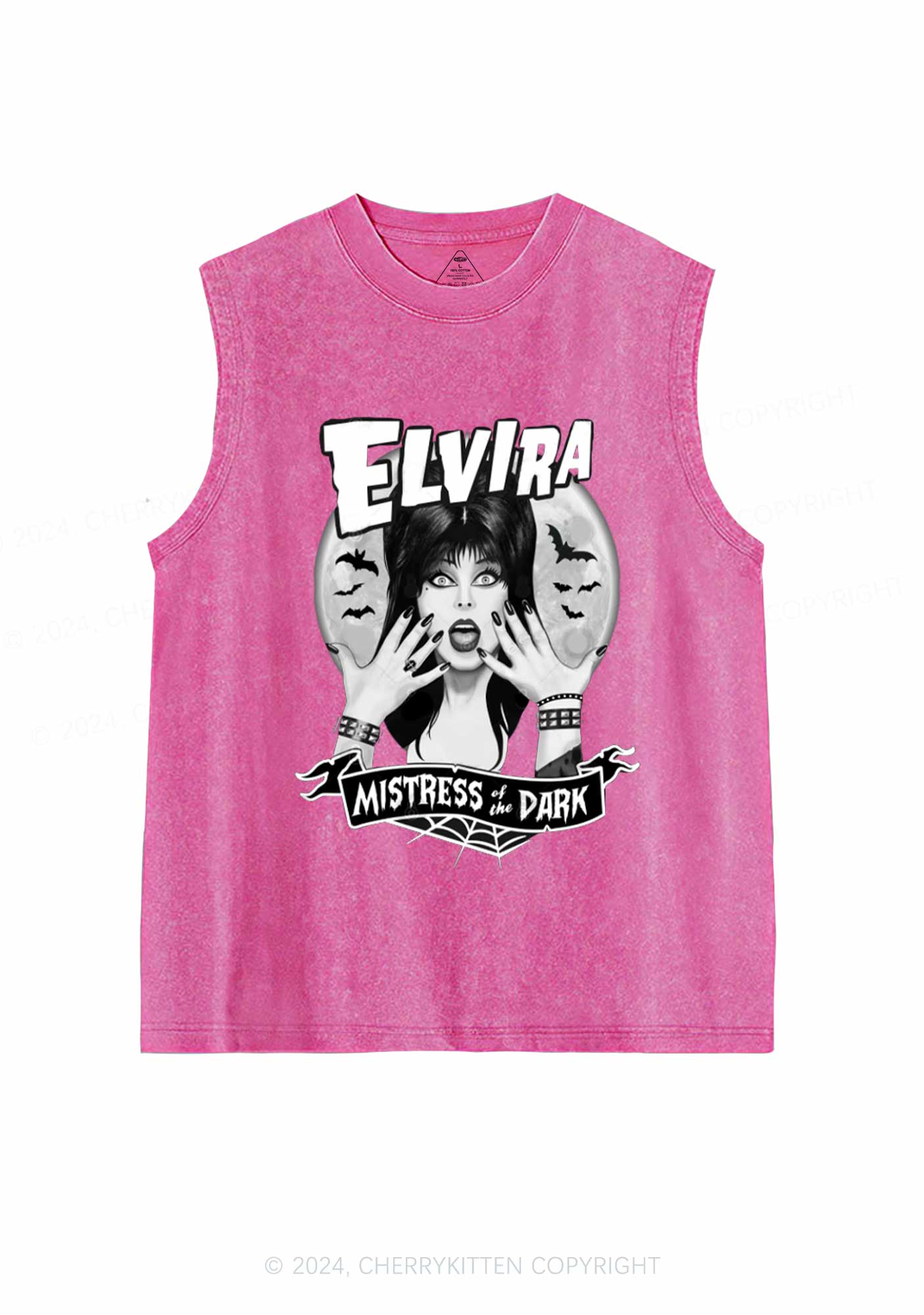 Halloween Mistress Dark Y2K Washed Tank Cherrykitten