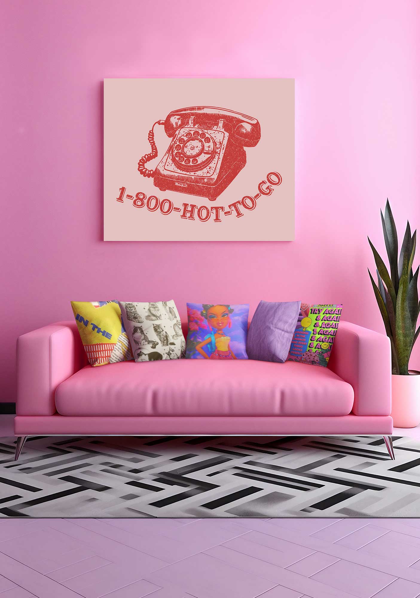 Hot To Go Y2K Canvas Wall Art Cherrykitten