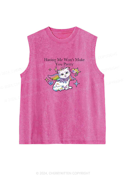 Hating Me Won't Make You Pretty Y2K Washed Tank Cherrykitten