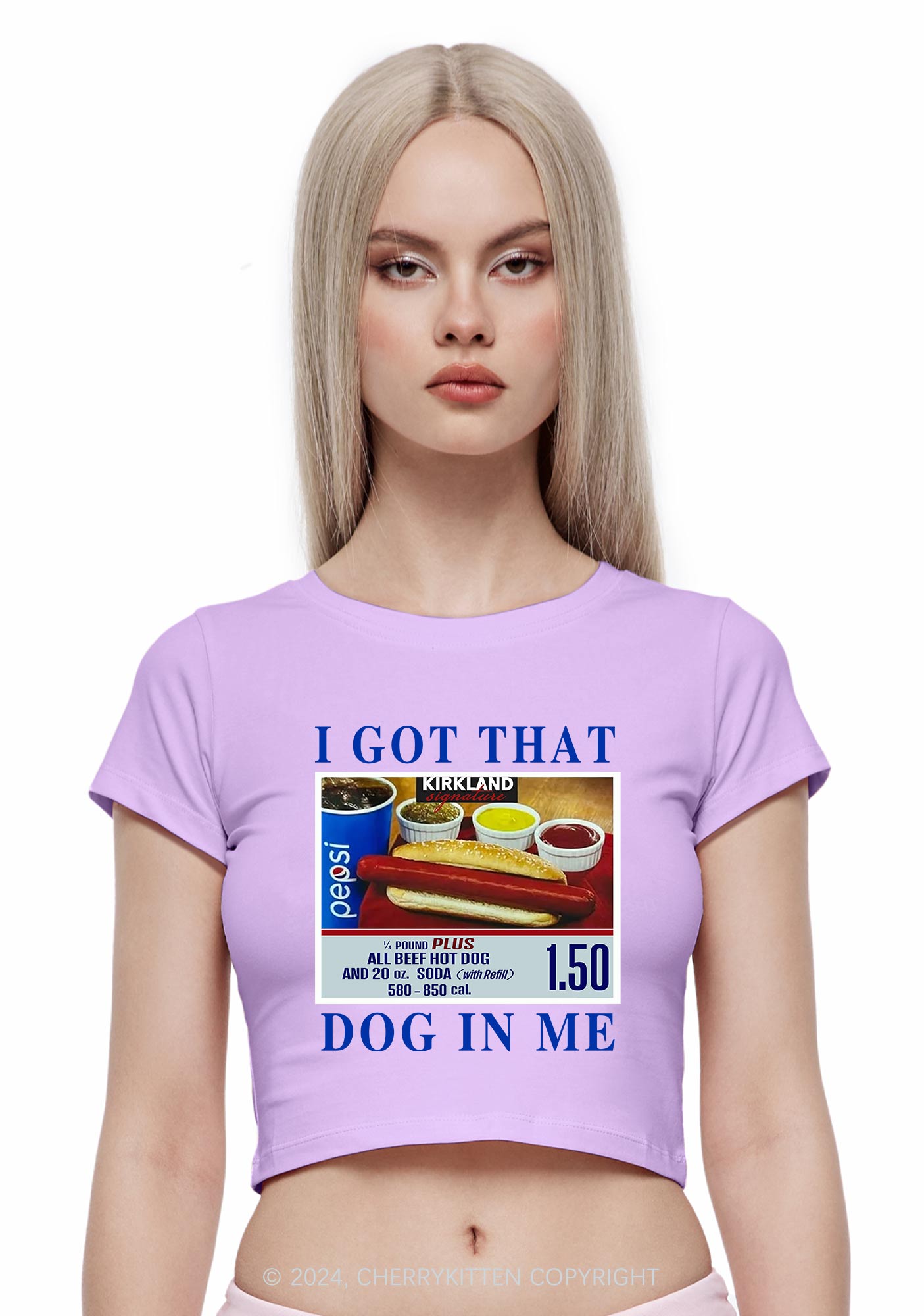 I Got That Hot Dog In Me Y2K Baby Tee Cherrykitten