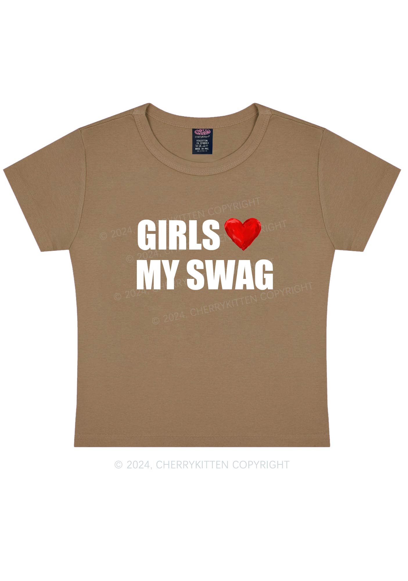 Girls Love My Swag Y2K Baby Tee Cherrykitten