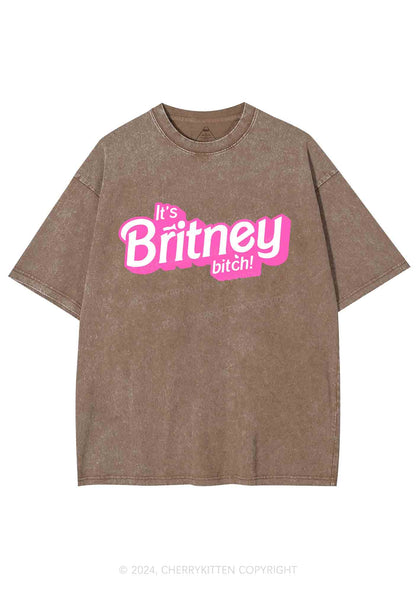 It's Britney Bixch Y2K Washed Tee Cherrykitten