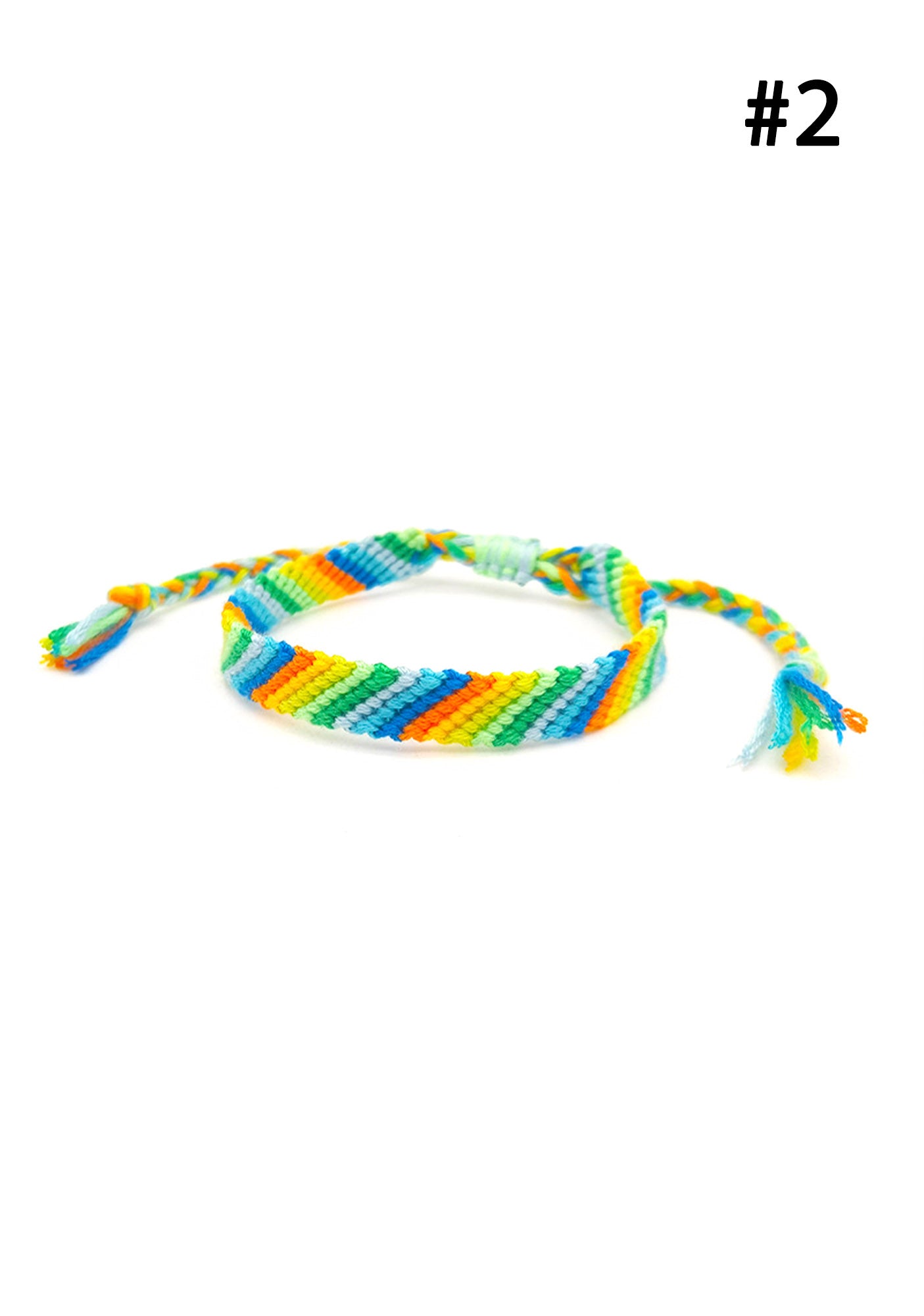 Hand Braided Y2K Gradient Rainbow Bracelet Cherrykitten