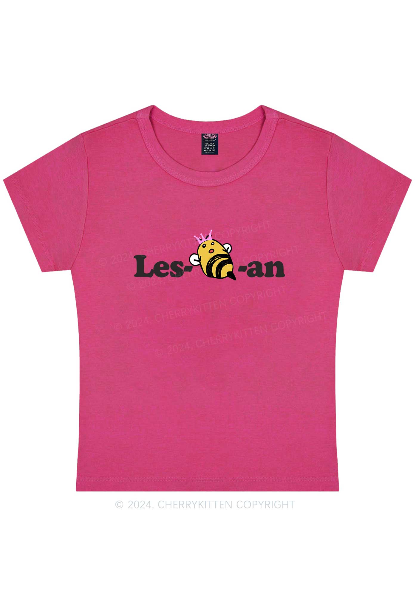 Lesbeean Y2K Baby Tee Cherrykitten