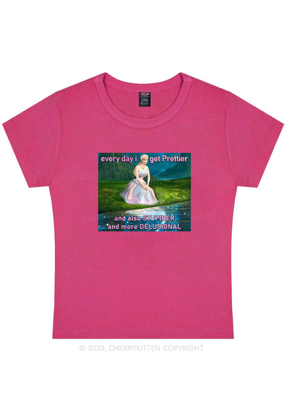 Curvy Prettier Stupider Delusional Y2K Baby Tee Cherrykitten