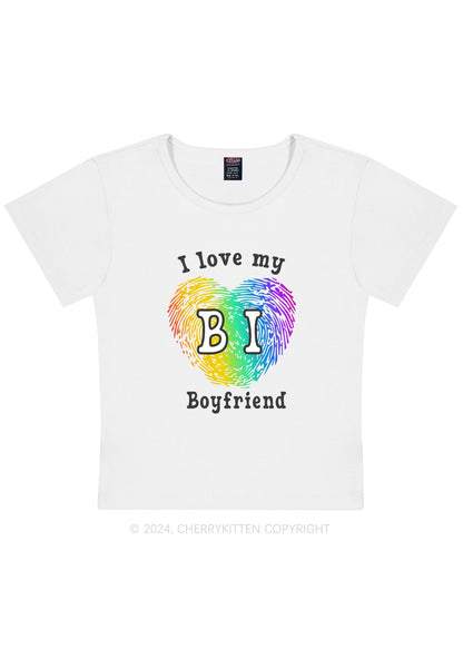 Curvy Love My Bi Boyfriend Y2K Baby Tee Cherrykitten