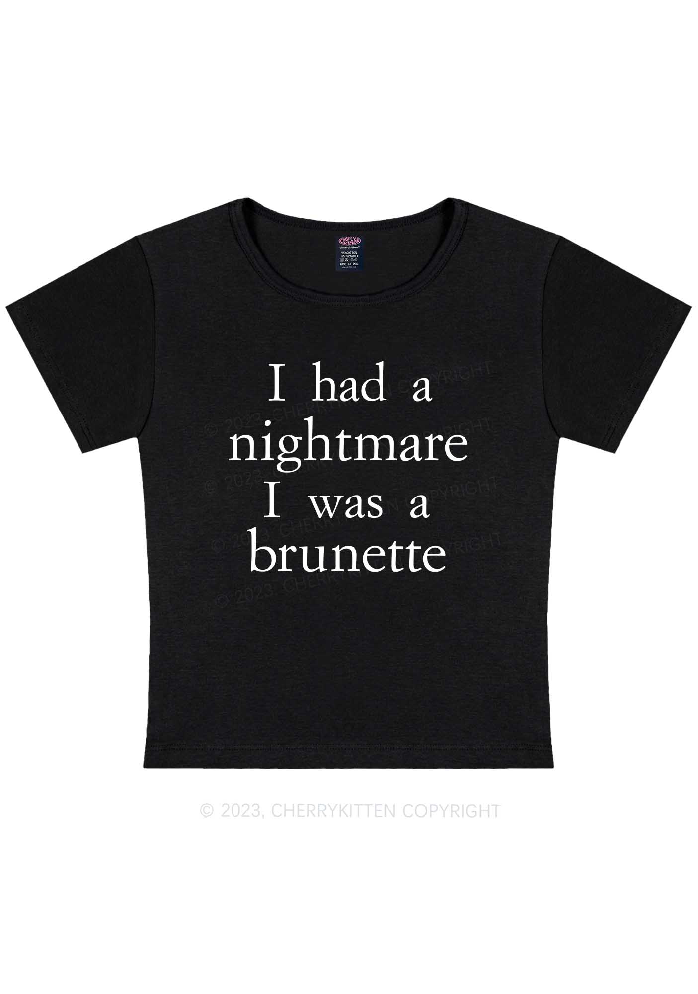 Curvy I Was A Brunette Y2K Baby Tee Cherrykitten