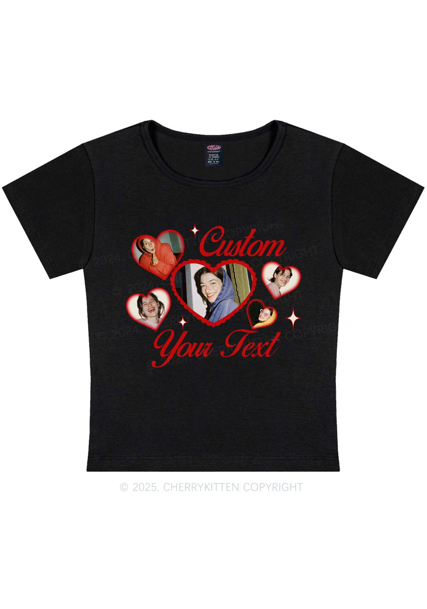 Custom Boyfriend Photos Y2K Valentine's Day Baby Tee Cherrykitten