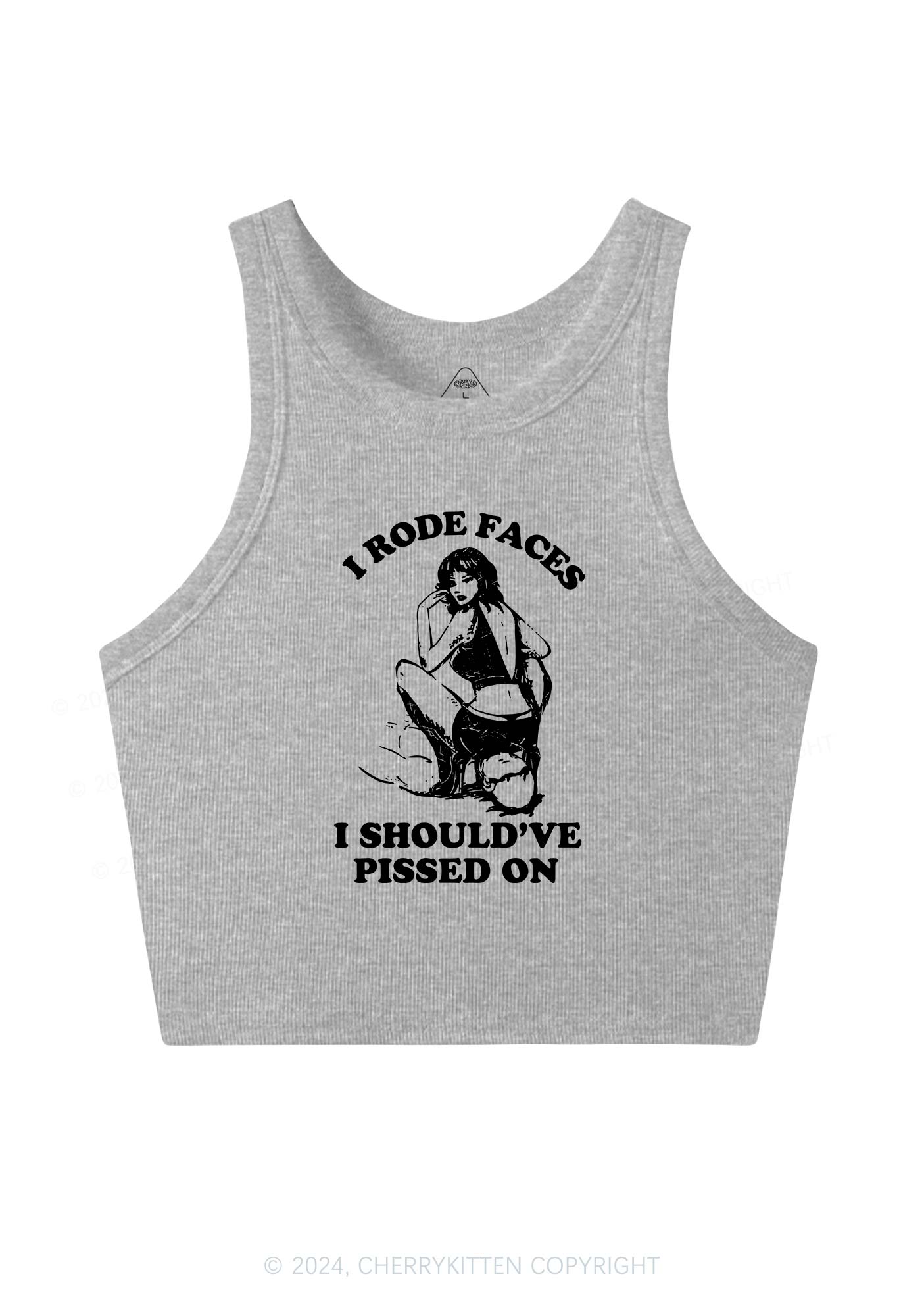 I Rode Faces Y2K Crop Tank Top Cherrykitten