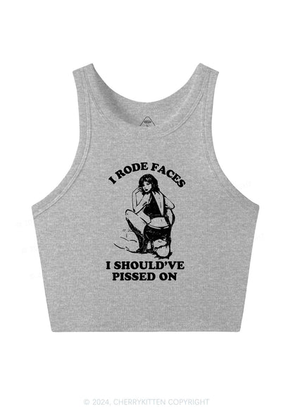 I Rode Faces Y2K Crop Tank Top Cherrykitten