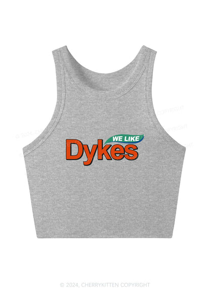 We Like Dykes Y2K Crop Tank Top Cherrykitten