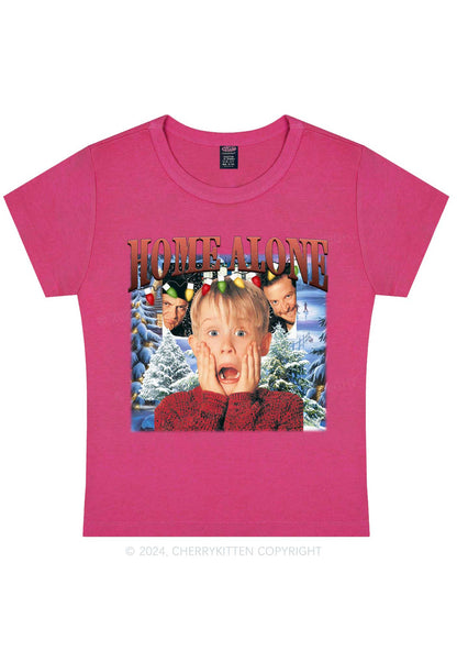 Christmas Home Alone Boy Y2K Baby Tee Cherrykitten