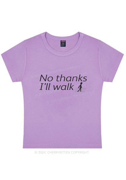 Curvy I'll Walk Y2K Baby Tee Cherrykitten