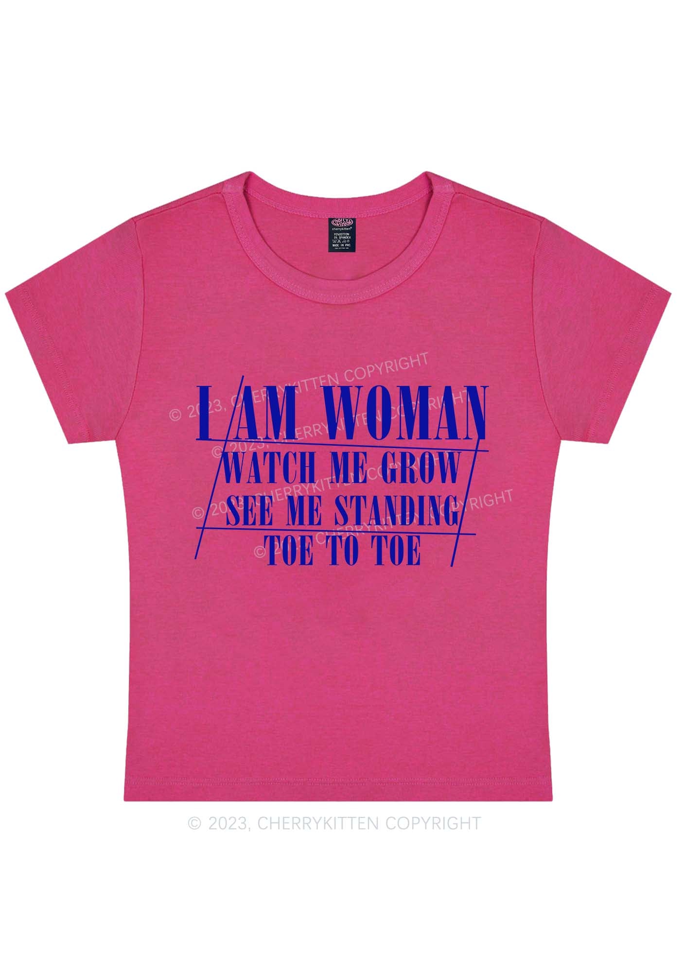 Curvy I Am Woman Y2K Baby Tee Cherrykitten